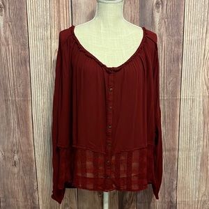 Free People High-low Hem Blouse